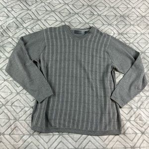 Oscar De La Renta 100% cotton v-neck pullover sweater size L